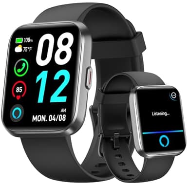 Fitpolo Smartwatch Uomo Donna, [2024 Nuovo] 1.8" Orologio Smartwatch Fitness IP68 Effettua/Risposta Chiamate 110+ Sportive,Contapassi/Sonno/SpO2, Compatibile con Samsung/Xiaomi/Huawei/Oppo/iPhone