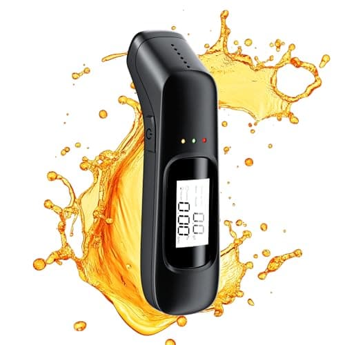 ENRIPRT Etilometro Portatile Certificato, Etilometro Professionale con Display Digitale LCD e Chip ad Alta Sensibilità, Precisione di Grado, Alcool Test Portatile per Uso Domestico e Feste