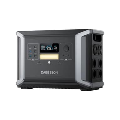 Dabbsson Portable Power Station DBS2100 Pro, Generatore solare da 2400W e 2150Wh con Batterie EV LiFePO4 Semi-solide da 4500 Ciclo, Spina Sinusoidale pura CA e Spina di Ricarica Papida USB