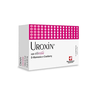 Uroxin® Integratore Alimentare per il Benessere delle Vie Urinarie - a base di D-Mannosio naturale, Cranberry (Mirtillo rosso) ed estratto di Ibisco - 15 compresse