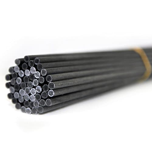 Ougual 30 Pezzi Bastoncini in Fibra per diffusore per Profumo di casa, Bastoncini di Ricambio per diffusore di Olio profumato (Nero, 50cm*5mm)