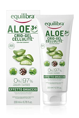 equilibra Corpo, Aloe Crio-Gel Cellulite, Gel Fresco a Base di Aloe Vera e Aloe 3+, Favorisce la Circolazione Periferica, Contrasta Ritenzione Idrica, Cellulite e Pelle a Buccia d'Arancia, 200 ml