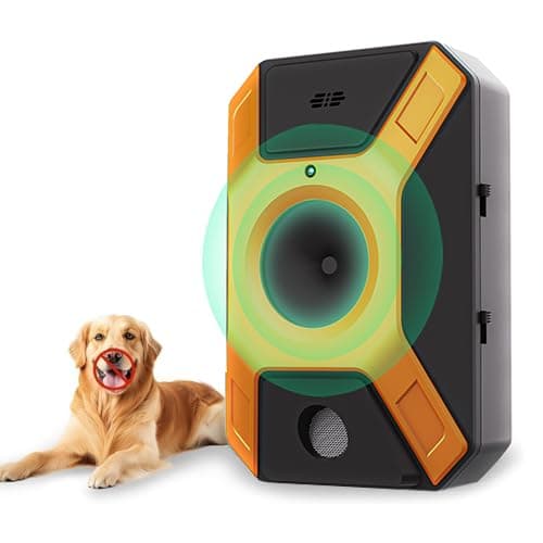 WUGEIN Ultrasuoni Antiabbaio,Ultrasuoni per Cani,Antiabbaio Anti Abbaio Cani Dispositivo, Automatico Anti-Abbaio per Cani con 3 modalità da Interno
