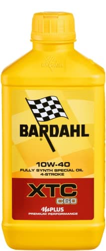 Bardahl - Olio Motore XTC C60 10W-40 per Moto 4 Tempi, Contrasta la Formazione dei Depositi Garantendo la Massima Pulizia del Motore, 100% Sintetico, 4 Litri