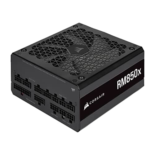 Corsair Rm850X 80 Plus Gold Alimentatore 850 Watt Atx Modulare, Ventola Levitazione Magnetica 135 Mm, Condensatori Giapponesi, Riattivare Rapidamente, Eu, Nero, ‎16 x 15 x 8.6 cm, 1.7 Kg