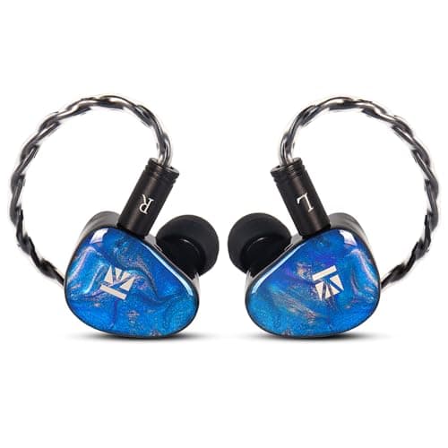 KEEPHIFI KBEAR KB02 In Ear Monitor IEM Cuffie,10mm Elastico a Conduzione Ossea Auricolari Con Filo,Diaframma Placcato in Berillio DD Ibrido Cuffie DJ Professionali Deep Bass per Musica,Gaming,Cantanti