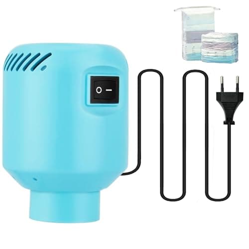 Pompa ad Aria Elettrica per Sacchetti Sottovuoto, Pompa per Sacchetti Sottovuoto Salvaspazio da 55W 4200 Pa per Indumenti a Compressione, 460L/min Pompa a Vuoto Portatile