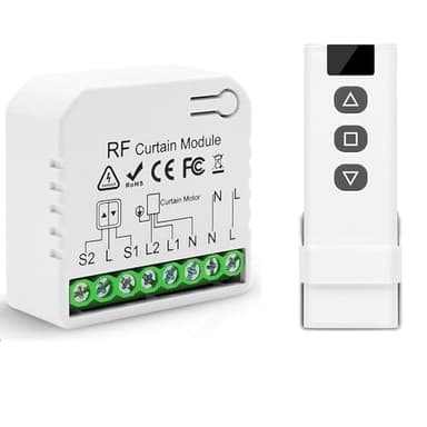 Tedeligo Interruttore Tapparelle Con Telecomando RF, Modulo Per Persiane Elettriche Senza Fili Telecomando Per Tapparelle Elettriche, Portata Di Controllo 100M