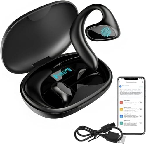Traduttore Simultaneo Vocale, Cuffie Traduzione Simultanea, 144 Lingue Auriculares Traductor Con Con App Bluetooth, Cuffia Traduttore per L'apprendimento Aziendale Di Viaggio