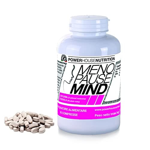 Integratore Menopausa e Pre-Menopausa MENOPAUSE MIND | Allevia Sbalzi d'Umore, Ansia, Stress, Problemi del Sonno & Cali di Memoria | Powerhouse Nutrition - Made in Italy | 60 Compresse