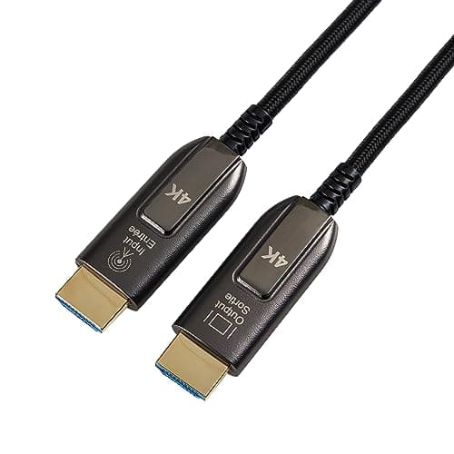 Amazon Basics Cavo HDMI in fibra ottica ad alta velocità intrecciato, 10 m, Nero
