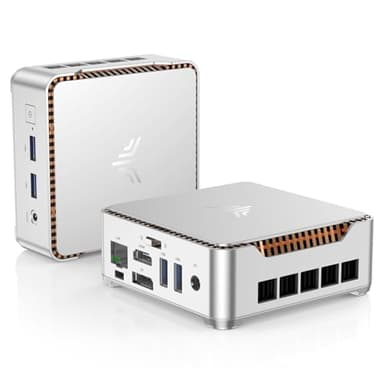 NiPoGi E2 Mini PC W-11 Pro,Ιntel Alder Lake-N97 (fino a 3,6 GHz), 16GB DDR4 1TB M.2 SSD Mini Desktop Computer 4K@60Hz Dual Display, HDMI 2.0, DP, Dual WiFi, Supporto VESA per scuola, ufficio