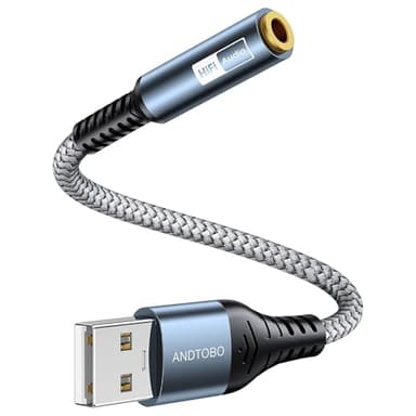 Adattatore Audio USB a Jack 3,5 mm, Scheda Audio Esterna Adattatore USB-A a Jack Adattatore per Cuffie e Microfono per PC, Laptop, Switch, PS4, Mac, Linux ecc
