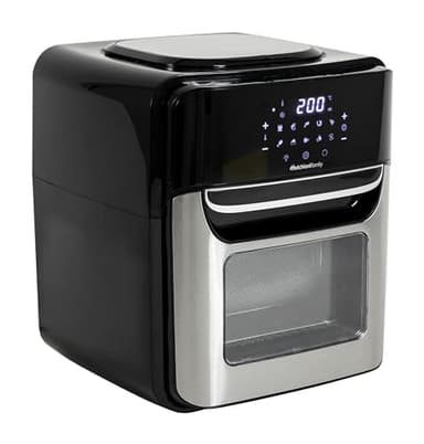 Melchioni Family | Friggitrice ad Aria Smart VIRGINIA, Capacità 12L, Timer 1/90 minuti, con Wifi Compatibile con Google e Alexa, Air Fryer Multiprogramma con App, 80-200°, 1700 W, Colore Nero