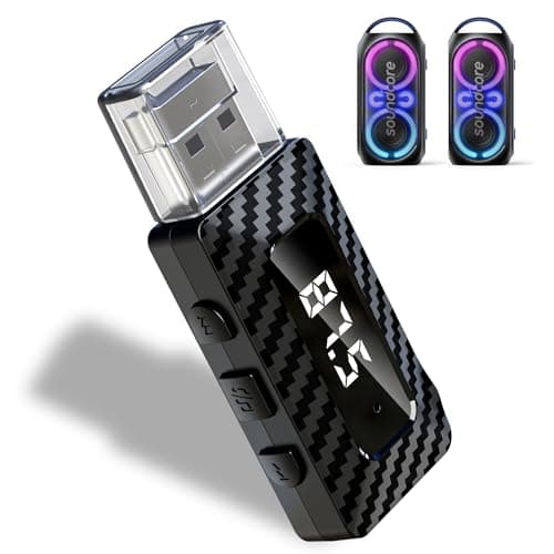 Adattatore Bluetooth USB 5.3,Ricevitore Bluetooth Chiavetta Bluetooth per PC Bluetooth PC Chiavetta Bluetooth USB Bluetooth con 3.5mm AUX,Adattatore Bluetooth per PC/Altoparlanti/Autoradio/Stereo