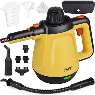 pulitore a vapore portatile, vaporizzatore portatile 1200 W 10 in 1 per la pulizia con serbatoio dell'acqua da 450 ml, pulitore a vapore per auto, tappezzeria, divano, casa, bagno, cucina