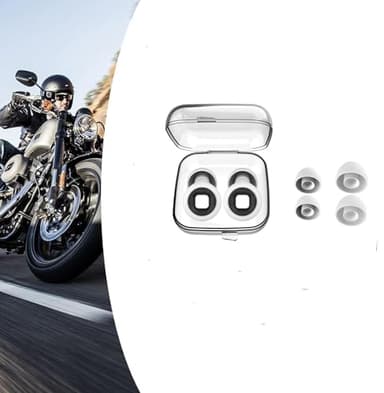 3 tappi per le orecchie da moto, per dormire, per motociclisti, 24 dB, riducono il rumore del vento (bianco, tutti)