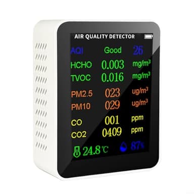 Misuratore di qualità dell'aria 10 in1 PM2.5 PM10 HCHO AQI Temperatura Umidità Tester