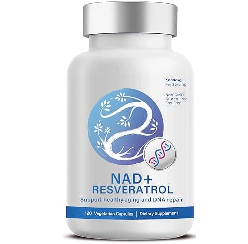 NAD+ Integratore 1000 mg, NAD+ Nicotinamide Riboside per la Riparazione Cellulare e Anti-invecchiamento,120 Capsules