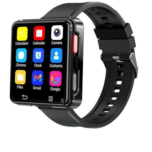 AIEK 4G Smart Watch, 2.64 '' Schermo HD Android 11 Quad Core 3GB+32GB Telefono Smartwatch per gli Uomini WiFi Nano SIM Fotocamera 5MP GPS Video Chat