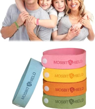 Braccialetto Antizanzare,Braccialetti Repellenti per Zanzare,Naturale Zanzara Insetti per Bambini, Adulti, Uomini e Donne Interno ed Esterno,5 Pezzi,2024