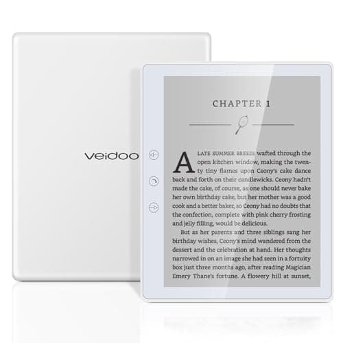 Veidoo 5.8 Pollici Lettore di Libri Elettronici, Schermo Tattile HD, Tecnologia Carta E-Ink, 32GB ROM, WiFi, Lunga Durata della Batteria (Bianco)
