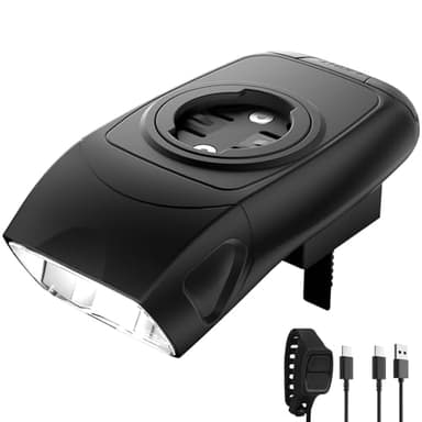 GHB Compatibile con Garmin Ciclocomputer, 6 Modalità di Illuminazione Garmin Accessori, Luce Anteriore Bici da Corsa Tipo C IPX6 Impermeabile