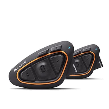 Midland BTX1 Pro Twin C1230.16, Interfono Moto Bluetooth Doppio, Auricolari Casco Impermeabili IPX6, Cancellazione del Rumore, Moto a Moto, Batteria 23h, Portata 300 m, Web Radio via App.