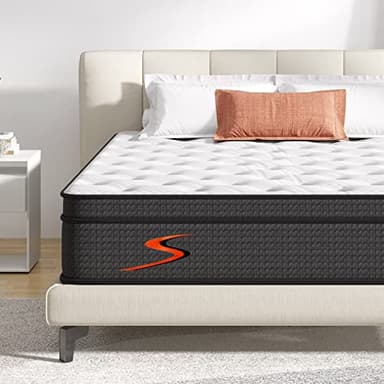 Sweetnight Materasso Matrimoniale 180x200cm a Molle Insacchettate con Gel Memory Foam, Materasso Ibrido Livello di H4 Altezza 20cm Materasso Comfortevole e Traspirante, Certificato Oeko-Tex
