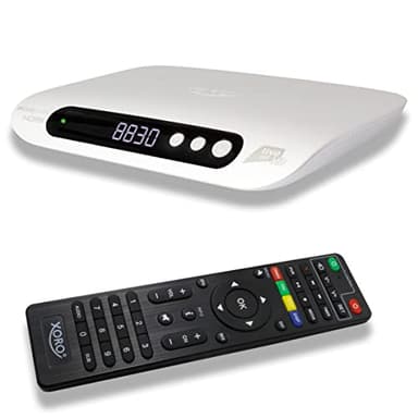 Decoder Ricevitore Digitale Satellitare HDMI e Scart Certificato Tivusat HD XORO HRS 8830 DVB-S2 Con Scheda Tvsat Inclusa e Telecomando 2 in 1 Bianco