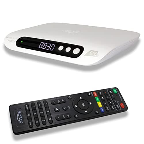Decoder Ricevitore Digitale Satellitare HDMI e Scart Certificato Tivusat HD XORO HRS 8830 DVB-S2 Con Scheda Tvsat Inclusa e Telecomando 2 in 1 Bianco