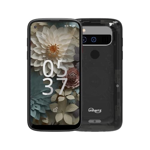 Unihertz Jelly Max - Il più piccolo smartphone 5G Android 14 Panda Vetro 100MP Macchina Fotografica 66W Caricatore NFC OTG 12 GB RAM + 256 GB ROM Nero