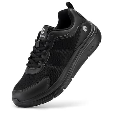 FitVille Scarpe Uomo Pianta Larga Comode Camminata Sneakers Casual Leggere Ginnastica Traspirante Scarpe per Piedi Gonfi Nero 50 EU X-Larga