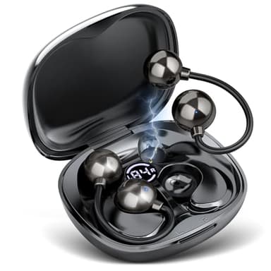 Open Ear Cuffie, Auricolari Wireless Bluetooth 5.4 con Doppi microfoni, Cuffie sportive Bluetooth wireless con Bassi Potenti, Chiamate Chiare, Cuffie Senza Fili IP5 Impermeabili per iOS e Android
