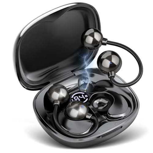Open Ear Cuffie, Auricolari Wireless Bluetooth 5.4 con Doppi microfoni, Cuffie sportive Bluetooth wireless con Bassi Potenti, Chiamate Chiare, Cuffie Senza Fili IP5 Impermeabili per iOS e Android