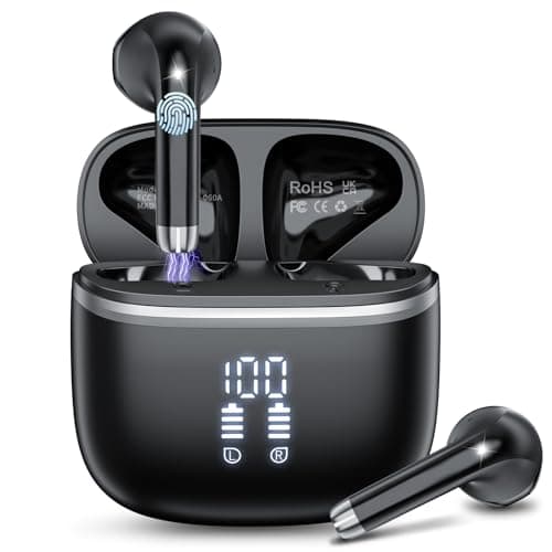 Cuffie Bluetooth, Auricolari Bluetooth 5.4 Cuffie Wireless In Ear con microfono stereo ENC HD, cuffie wireless bluetooth 50H, Cuffiette Wireless IP7 Impermeabile con Display LED, per Androide/iOS