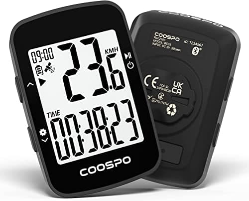 COOSPO BC26 Ciclocomputer GPS Senza Fili Contachilometri Bici Wireless Bluetooth con Display da 2,3 pollici Retroilluminazione Automatica IP67 Impermeabile