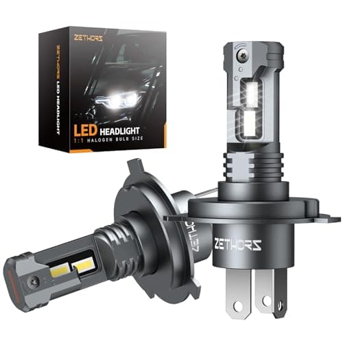 Zethors Lampadine LED H4 Auto, 2Pcs Fari H4 LED Canbus 50W 16000LM 6000K H4/9003/HB2 Luce Abbagliante e Anabbagliante, Sostituzione dei Alogena,Plug and Play,Impermeabile IP68,senza Ventola