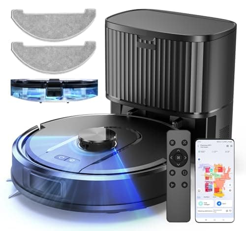 Vexilar W11 Robot Aspirapolvere Lavapavimenti con Mappatura,Svuotamento Automatico Polvere,Navigazione LiDAR, Aspirapolvere Robot Lavapavimenti Lavaggio Pavimenti,Autonomia 3 Ore,Controllo Vocale/App