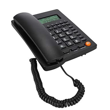 Telefono Fisso da Scrivania, Telefono Fisso con Display Retroilluminato ID Chiamante E Funzione di Chiamata in Attesa per L'home Office, Visualizzazione del Chiamante Tramite LCD