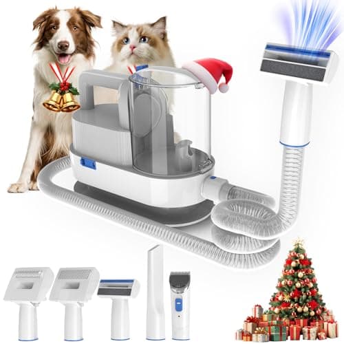 Redkey C100 tosatrice per cani con aspirapolvere aveva un aspirapolvere di tensione per cani che si applicano alla depilazione 5k/8k/12kPa regole di forza e forbici elettriche, 2,5 l