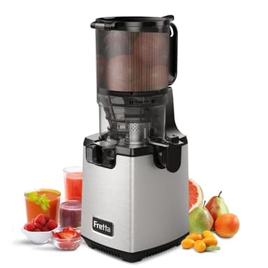 Fretta Estrattore di succo,135mm Senza Preparazione Estrattore di Frutta e Verdura Intera, Facile da Pulire, Senza BPA，corpo in acciaio，inossidabile Motore Silenzioso,juicer