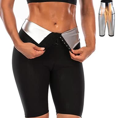 Merlvida Pantaloni Sauna Dimagranti Donna Leggins Sportivi Donna a Vita Alta Pantaloncini Snellenti Effetto Sauna Leggings per Sudare Push Up Tuta Leggins Donna Anticellulite per Fitness Corsa Yoga