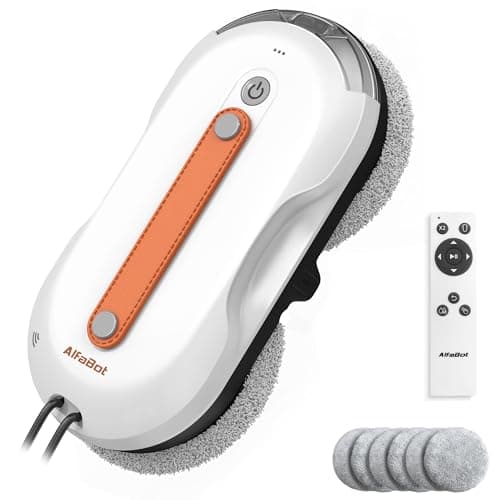 AlfaBot X7 Pro – Robot Lavavetri Automatico con Spruzzatura Bilaterale • Navigazione Intelligente • Serbatoio Extra Large • Ideale per Vetri, Piastrelle e Superfici Lisce