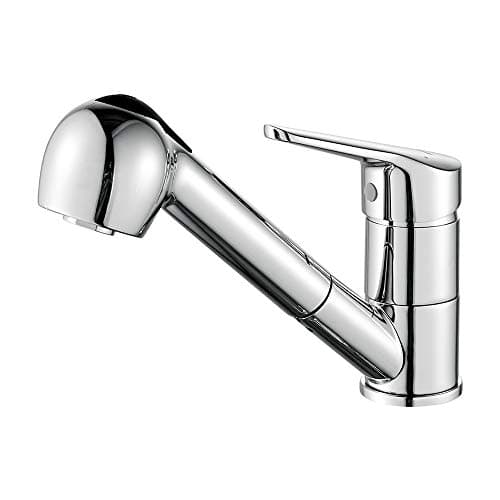 Ibergrif Rubinetto Lavello Cucina con Doccetta Estraibile - Miscelatore Cucina Monocomando 360°Girevole, Regolazione Caldo/Freddo | Design Moderno, Risparmio Idrico | Acciaio,Cromato, M14550