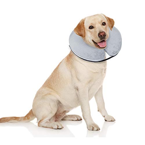 BENCMATE Collare protettivo gonfiabile per cani e gatti - Collare morbido di recupero a cono per cani da compagnia Non blocca la visione Collare elettronico