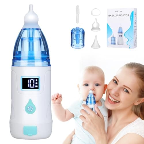 Anpress Aspiratore Nasale per Bambini, Aspiratore Moccio per Bambini, Dispositivo per la Rimozione del Muco, Pulitore Nasale Automatico, Livello di Aspirazione Regolabile, Adatto a Neonati e Bambini