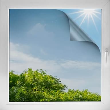 d-c-fix Pellicola Solare Staticamente Adesiva (90x200cm) Pellicola per Finestre con 99% Protezione UV, Riduzione del Calore, Pellicola Oscurante, Pellicola Termica per Finestre