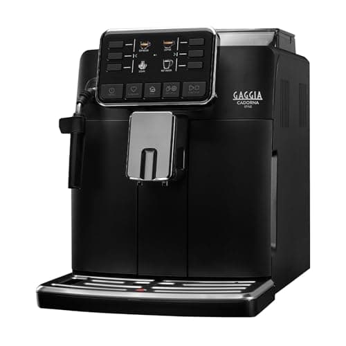 Gaggia Cadorna Style, Macchina da Caffè Automatica per Espresso e Cappuccino, Caffè in Grani o Macinato, RI9600/01, 1900W, 2 tazze, Nero, 100% Made in Italy