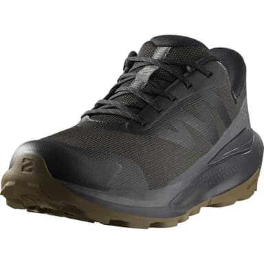 Salomon Elixir Tour Scarpe Impermeabili da trekking da Uomo, Comfort ottimale, Rullata morbida, Impermeabilità e protezione dagli elementi, Black/Asphalt/Castlerock, 45 1/3 EU